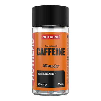 Nutrend Cafeína 200 mg 60 Cápsulas – Energía y Concentración Pre Entreno Chile