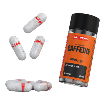Nutrend Cafeína 200 mg 60 Cápsulas – Energía y Concentración Pre Entreno Chile
