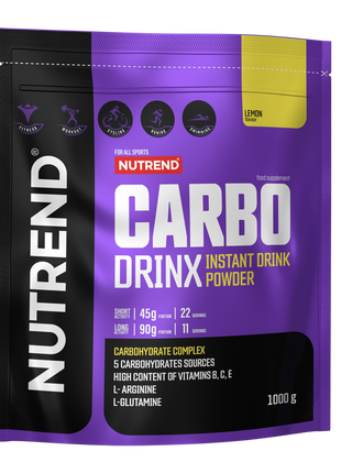 Nutrend Carbo Drink 1000 gramos 22 servicios - Rápida absorción, Energía rápida- Lemon
