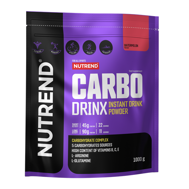 Nutrend Carbo Drink 1000 gramos 22 servicios - Rapida absorción, Energía rapida - Watermelon