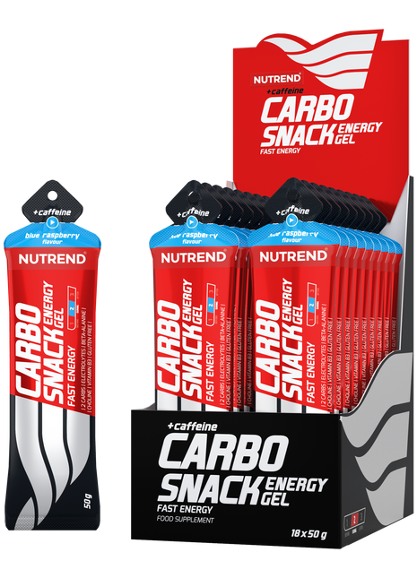 Nutrend Carbosnack Gel Energético con Cafeína Blue Raspberry Sachet 50g x18 Chile
