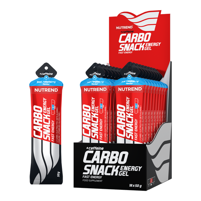 Nutrend Carbosnack Gel Energético con Cafeína Blue Raspberry Sachet 50g x18 Chile