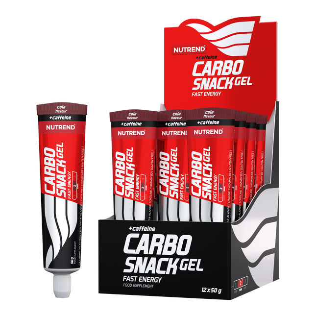 Nutrend Carbosnack Gel Energético con Cafeína Cola Tubo 50g x12 Chile