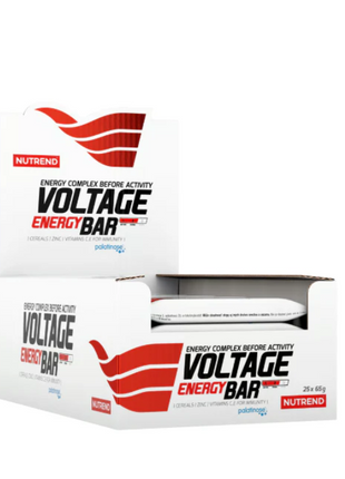 Nutrend Voltage Energy Bar 65 g Caja de 25 Barras Energética para Deportes y Actividades de Resistencia