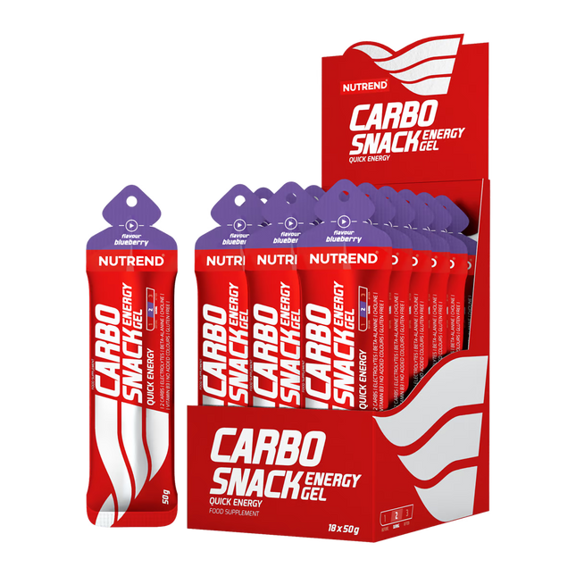 Nutrend Carbo Snack Gel Energético Blueberry Sachet 50g x18 Unidades – Energía Rápida Chile