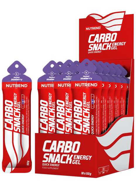 Nutrend Carbo Snack Gel Energético Blueberry Sachet 50g x18 Unidades – Energía Rápida Chile