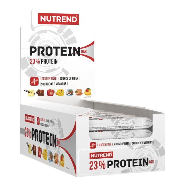 Nutrend Protein Bar Frutilla 23% Proteína – Caja 24 Barras 55g Chile