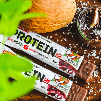 Nutrend Protein Bar Coco en Chocolate de Leche 23% Proteína – Caja 24 Barras 55g Chile