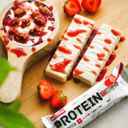 Nutrend Protein Bar Frutilla 23% Proteína – Caja 24 Barras 55g Chile